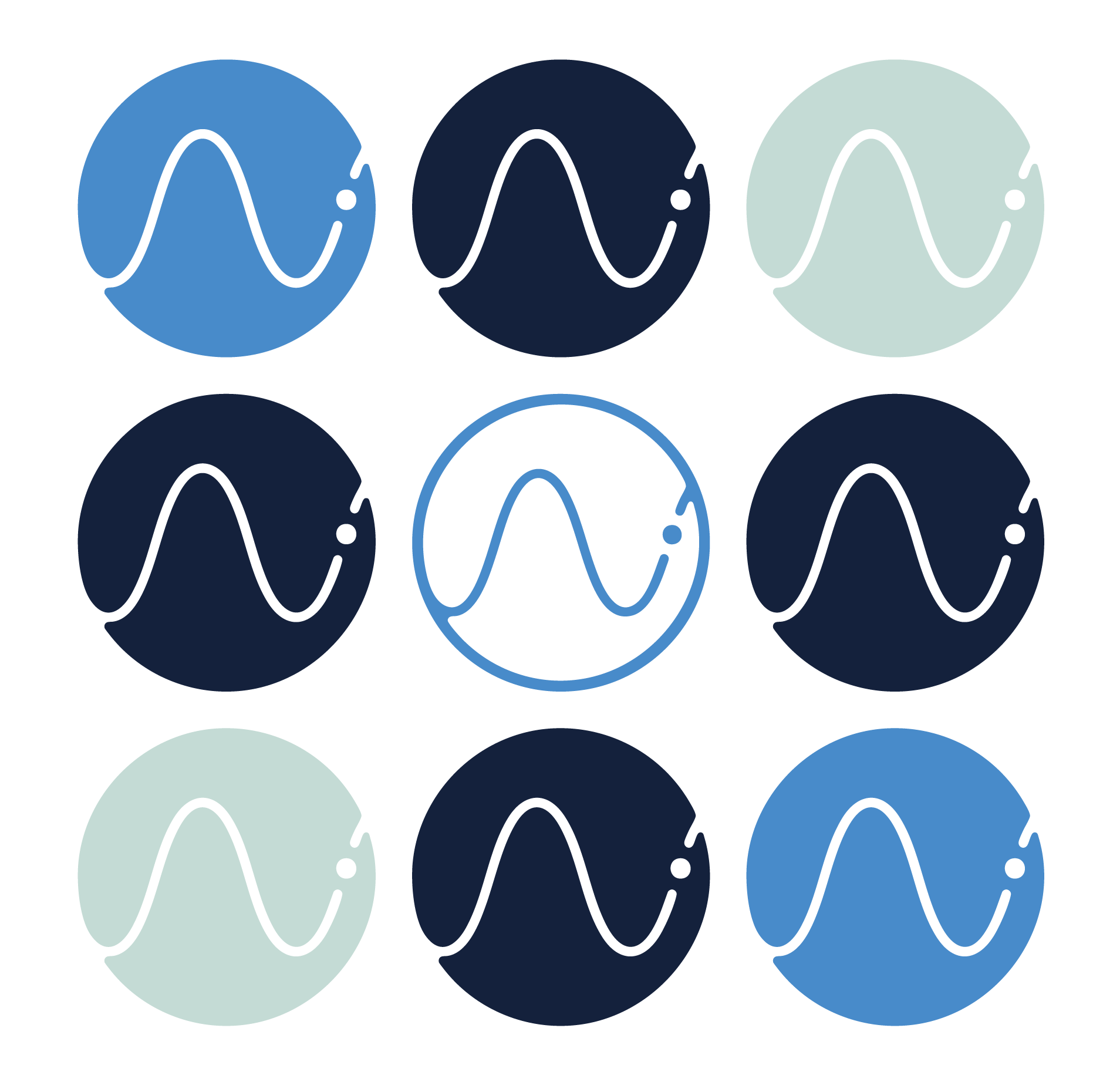 Ai logos in 3x3 matrix